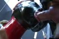 Latex Luder in alle Löcher gefickt